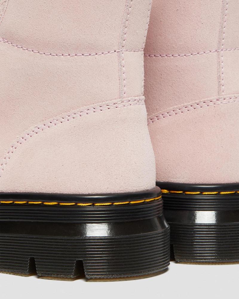 Dr Martens Combs Women Suede Enkellaars Dames Roze | NL 707ILH